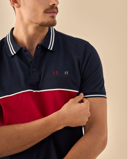 Polo con Franja Contrastante