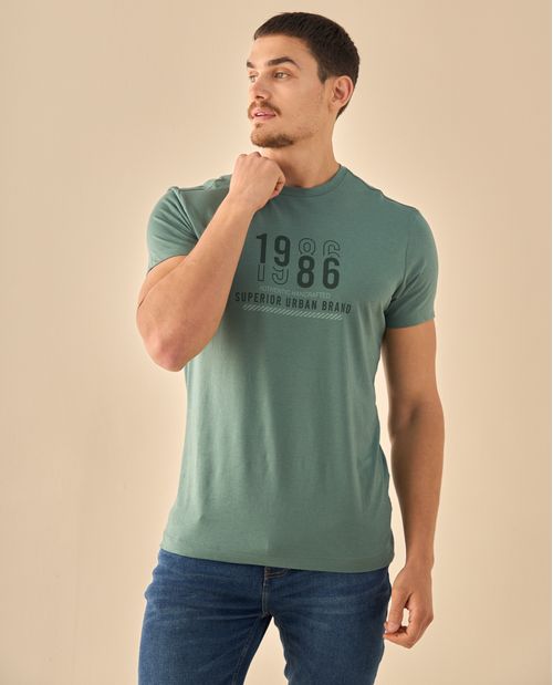 Camiseta con Estampado Urbano 1986