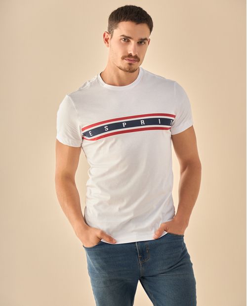 Camiseta con Banda Logo ESPRIT
