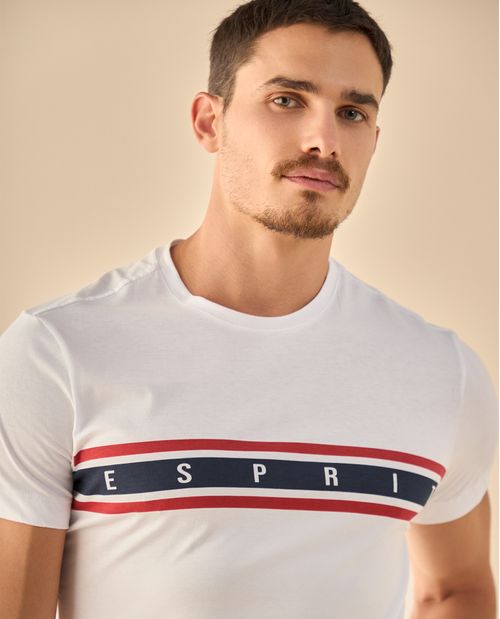 Camiseta con Banda Logo ESPRIT
