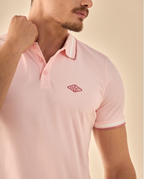 Polo Piqué con Logo Bordado
