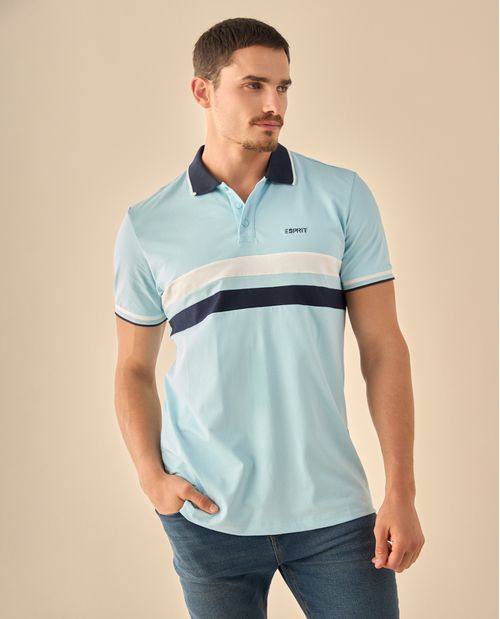 Polo con Franjas Contrastantes