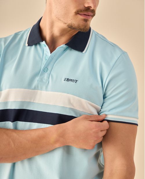 Polo con Franjas Contrastantes