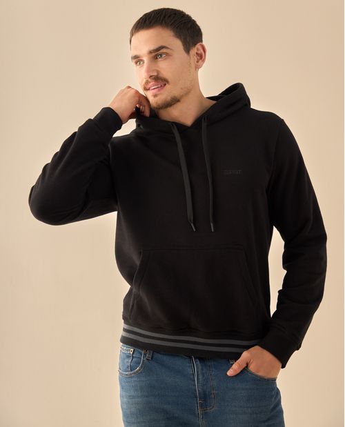 Sudadera con Capucha y Ribetes Contrastantes