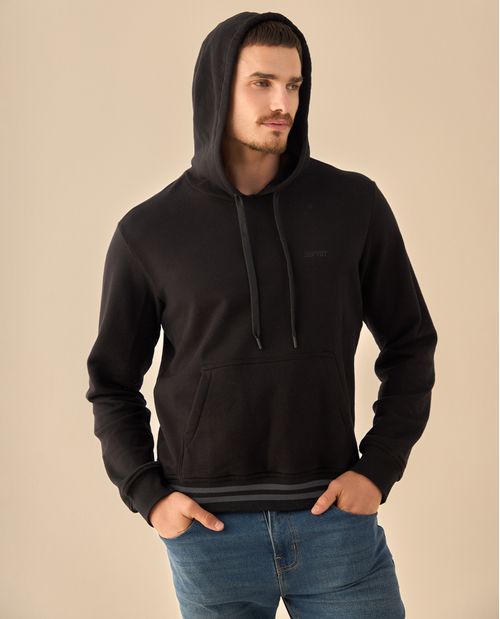 Sudadera con Capucha y Ribetes Contrastantes