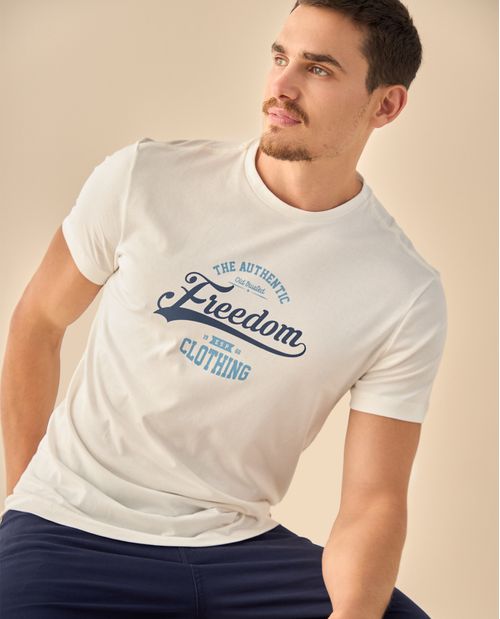 Camiseta Freedom con Estampado Vintage