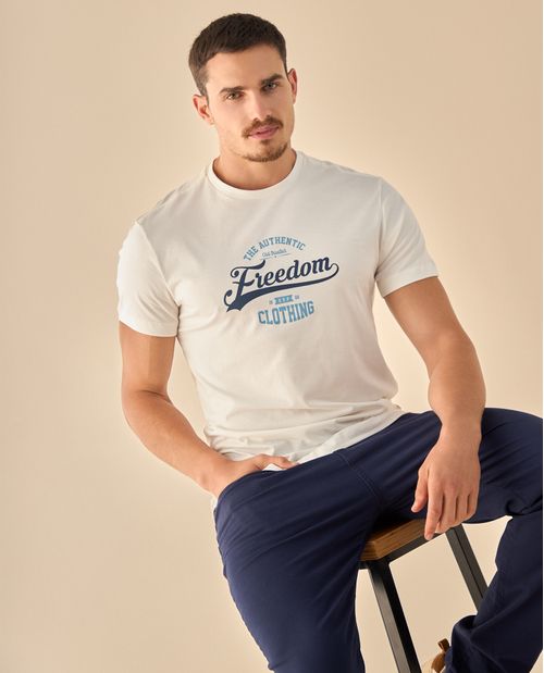 Camiseta Freedom con Estampado Vintage