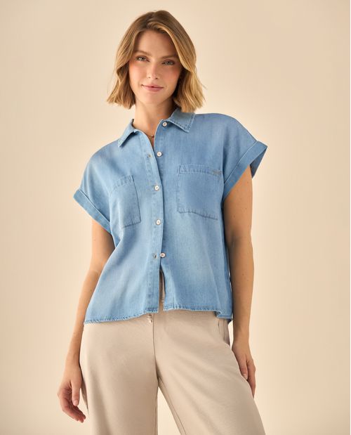 Camisa Oversized Manga Corta