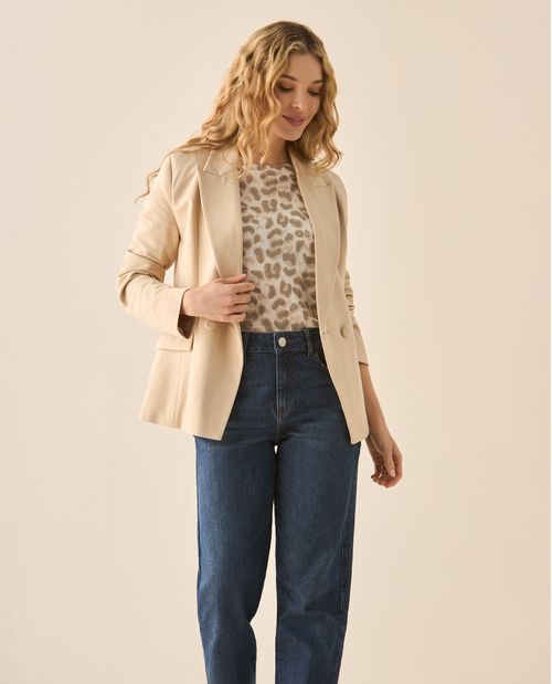 Camiseta con estampado de animal print para mujer