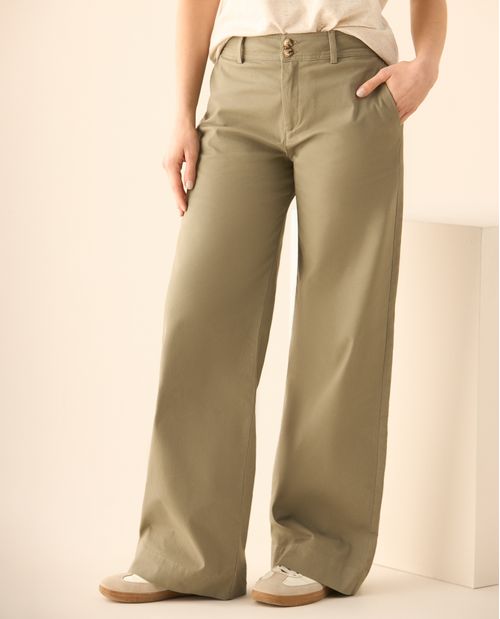 Pantalón clásico silueta recta para mujer