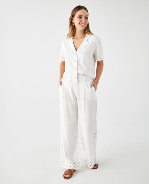 Pantalón en lino para mujer