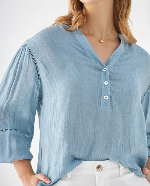 Camisa cuello neru para mujer