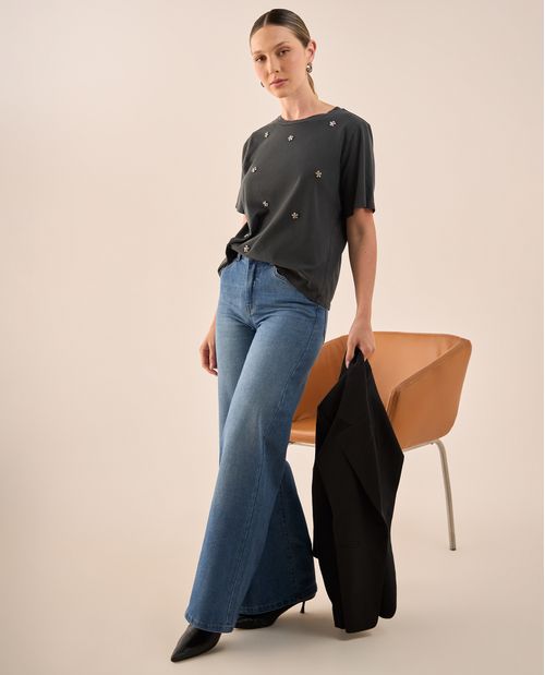 Jean Wide Leg Azul Rivera Medio