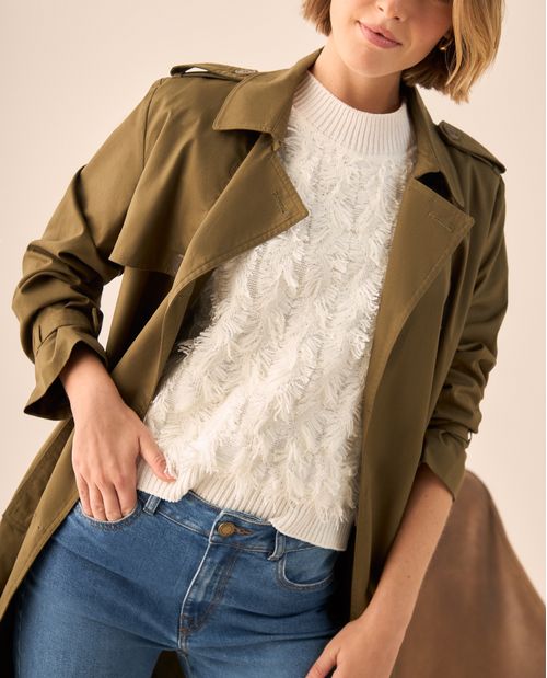 Chaleco Texturizado con Flecos