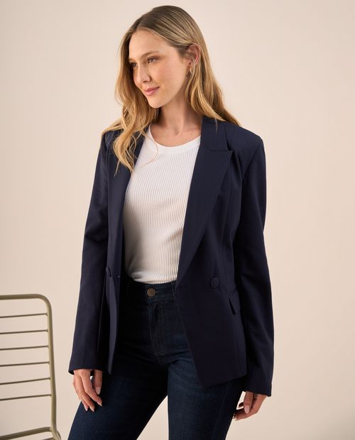Blazer Azul Oscuro con Forro Interior