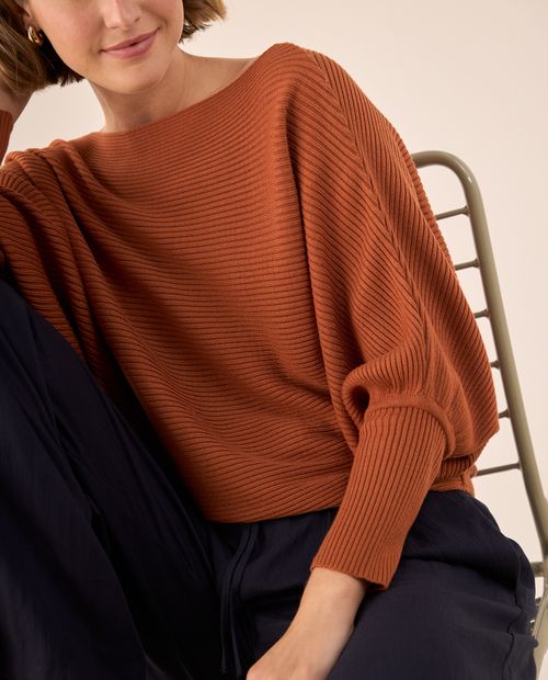 Suéter Tejido Acanalado