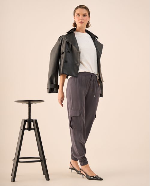 Pantalón Cargo con Cintura Elástica
