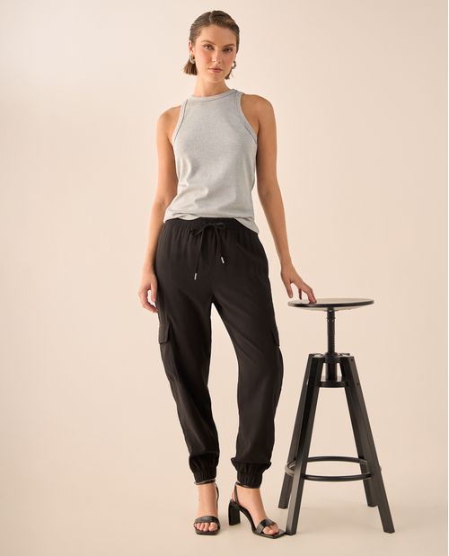 Pantalón Cargo con Cintura Elástica