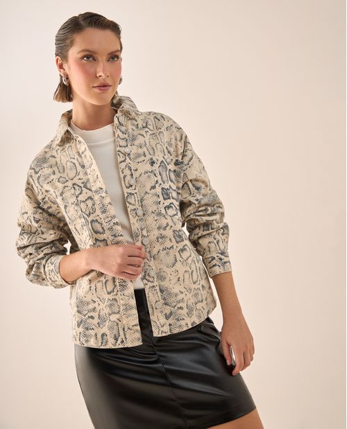 Chaqueta Estampado Serpiente Oversized