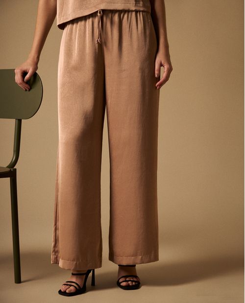 Pantalón Wide Leg con Cordón Ajustable