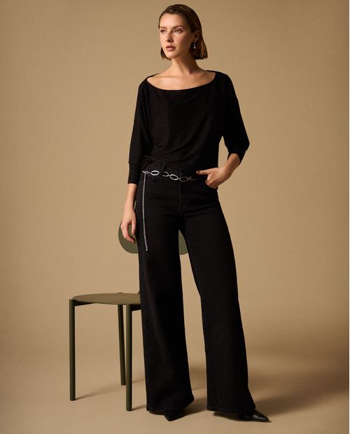 Jean Wide Leg Negro Intenso