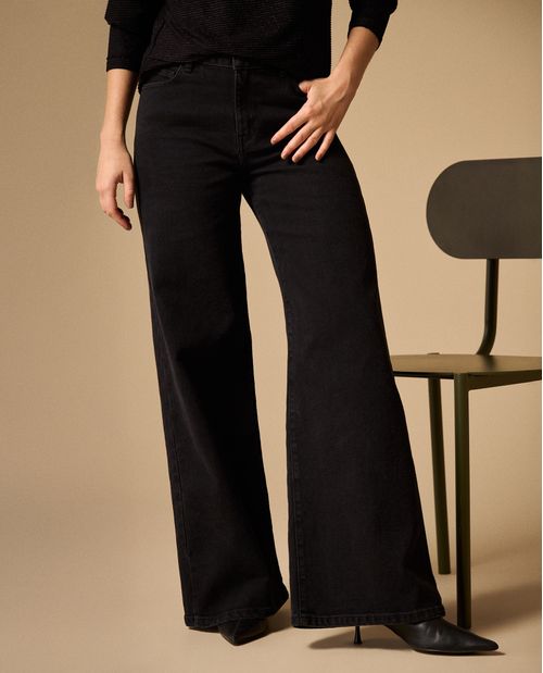 Jean Wide Leg Negro Intenso