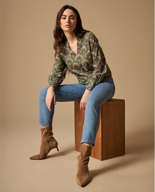 Jean Mom Azul Claro Tiro Alto