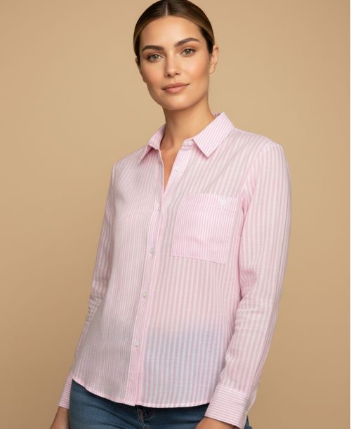 Camisa con Rayas Verticales Clásicas