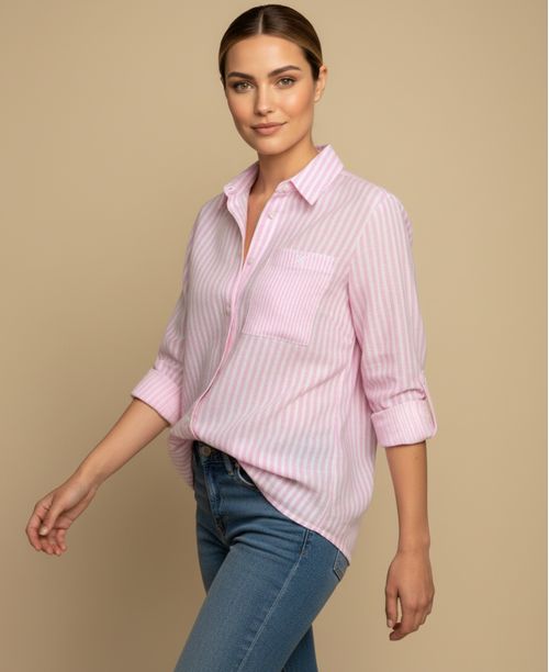 Camisa con Rayas Verticales Clásicas