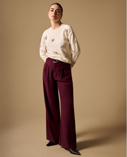 Pantalón Wide Leg con Cinturón