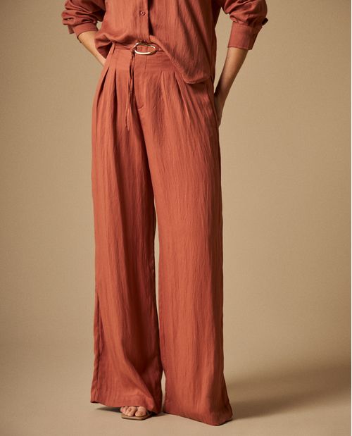 Pantalón Wide Leg Azul Marino Fluido