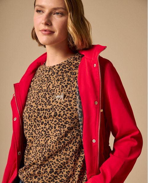 Camiseta Animal Print Beige Premium