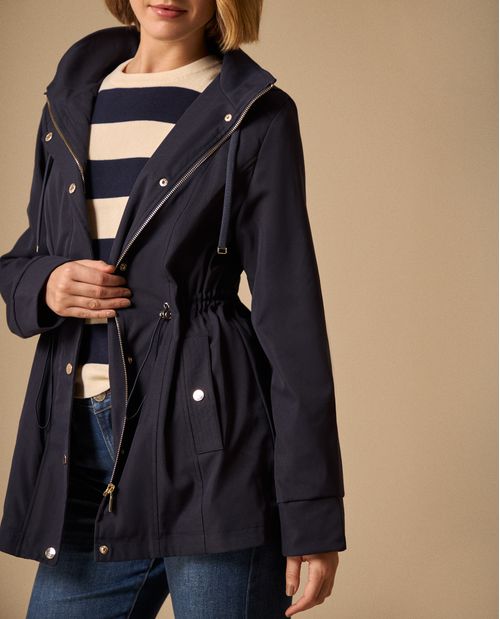 Chaqueta con Capucha y Forro Animal Print