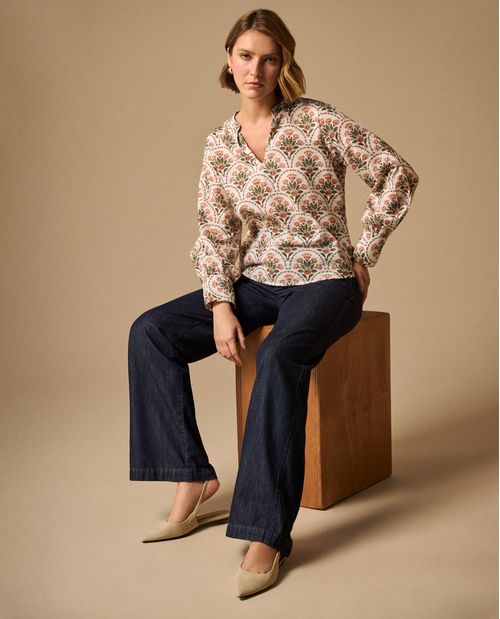 Jean Wide Leg Azul Oscuro Tiro Alto