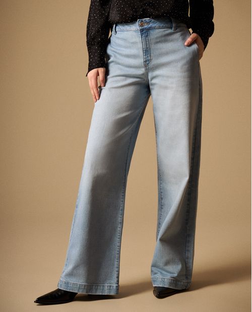 Jean Wide Leg Azul Rivera Medio