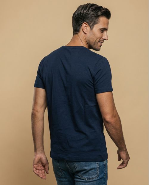 Camiseta manga corta con estampado tipográfico para hombre