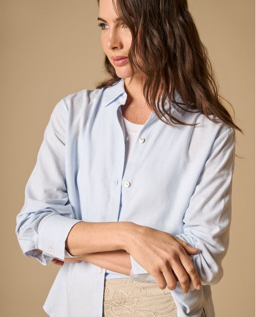 Camisa oversized manga larga para mujer