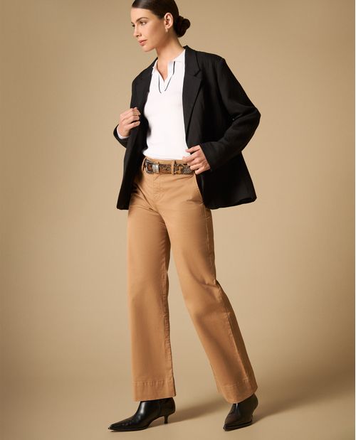 Pantalón de talle alto con corte recto para mujer