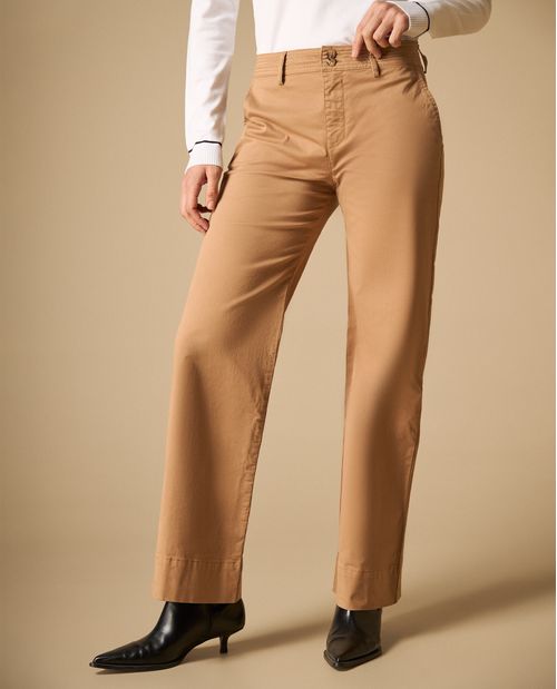 Pantalón de talle alto con corte recto para mujer