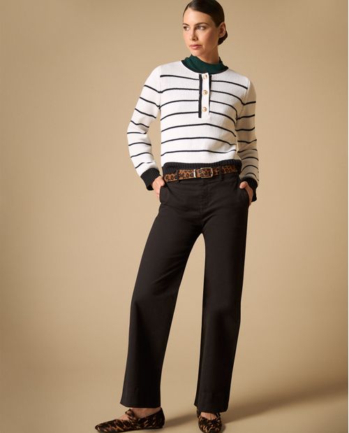 Pantalón de talle alto con corte recto para mujer