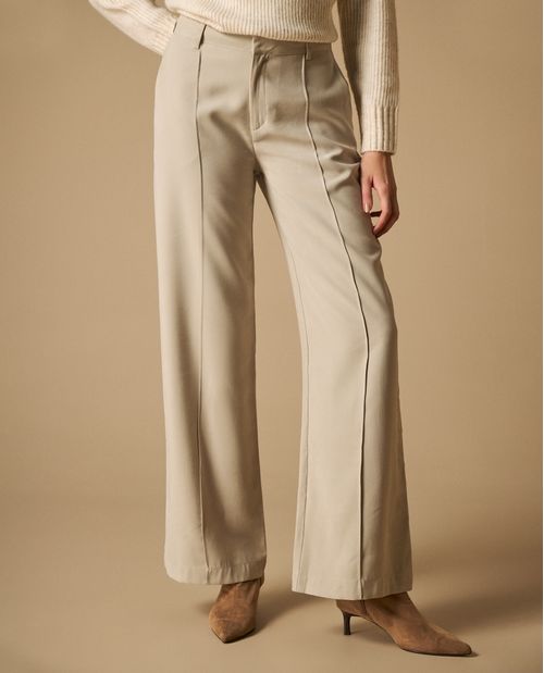 Pantalón wide leg talle alto para mujer