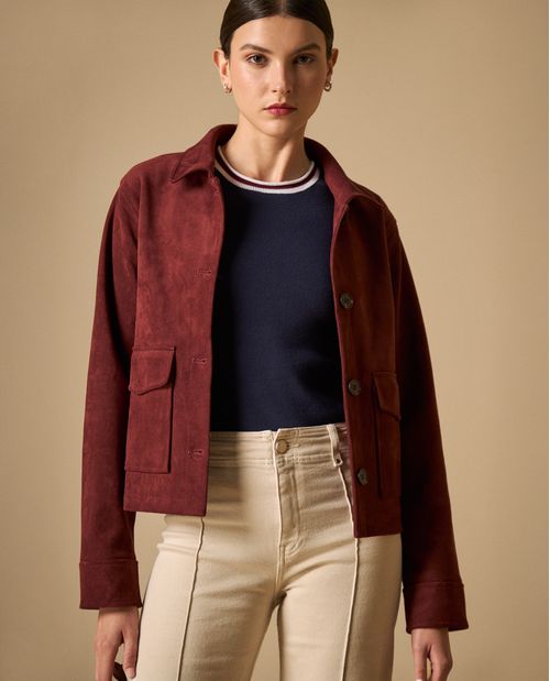 Camiseta sin mangas con ribetes tricolor para mujer