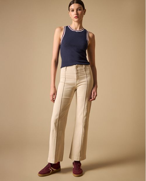 Pantalón wide leg cinco bolsillos para mujer