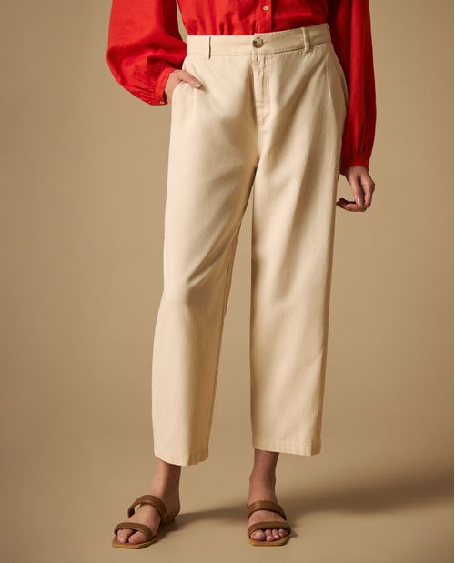 Pantalón wide leg cintura alta para mujer