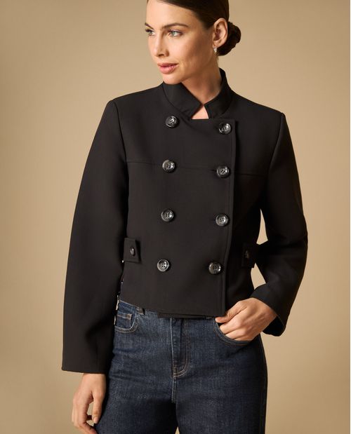 Chaqueta estructurada con botones para mujer