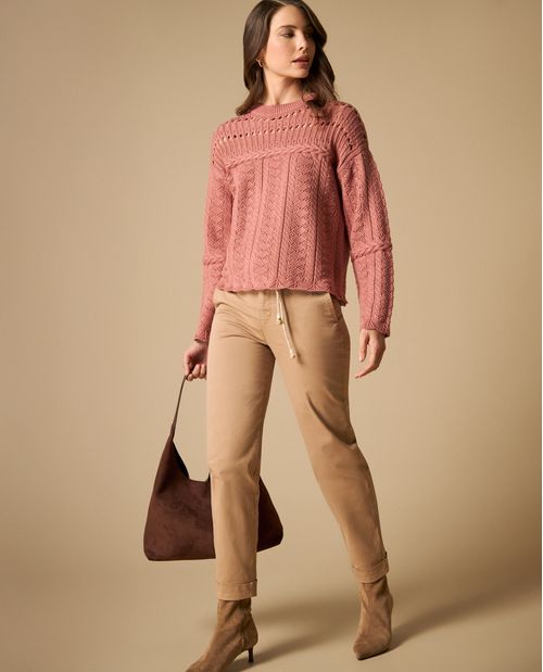 Pantalón jogger con cordón ajustable para mujer