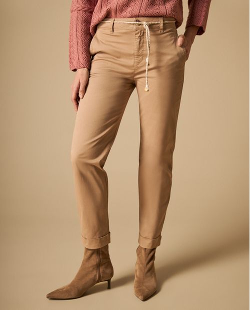 Pantalón jogger con cordón ajustable para mujer