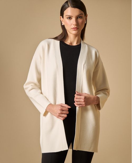 Cardigan abierto manga larga para mujer