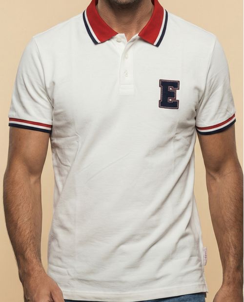 Polo deportivo con ribetes contrastantes para hombre