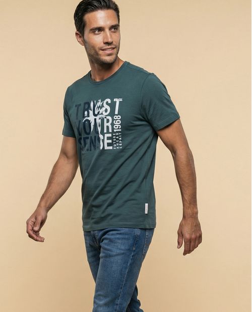 Camiseta manga corta con estampado gráfico para mujer